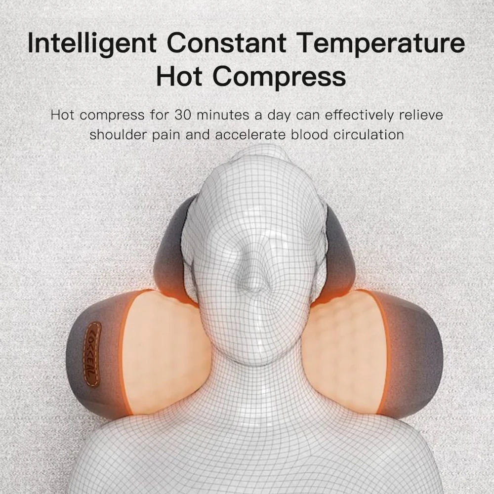 ThermaNeck: Electric Neck Massager Cervical Pillow Hot Compress Vibration Massage Neck Traction Relax Pillow Spine Support Massager Pillow